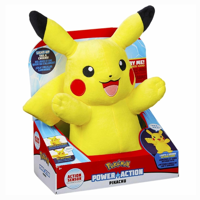 Pokémon Pelúcia Do Pikachu Com Som E Luz 2610 Jazwares Sunny