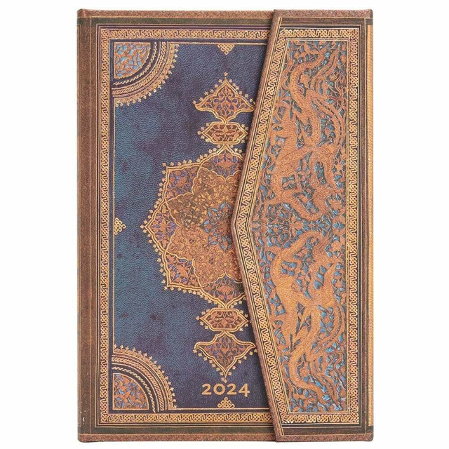 Paperblanks Agenda Semanal Capa Dura 2024 Mini Safavid Indigo 0424-0