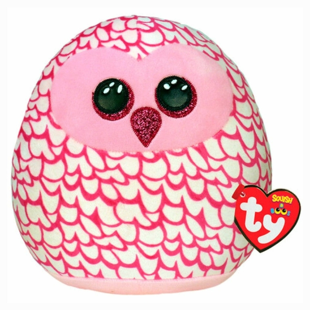 Pelúcia Ty Squish a Boos Coruja Pinky 22 Cm 46243 Toyng