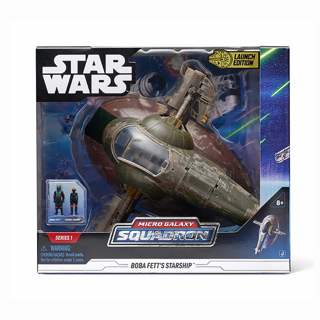 Star Wars Micro Galaxy Squadron Boba Fett's Starship 3444 Jazwares Sunny