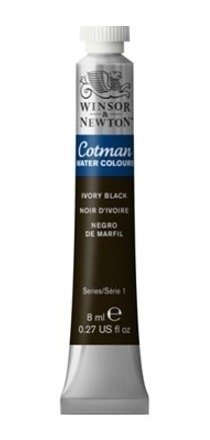 Aquarela Winsor & Newton Cotman 8ml 331 Ivory Black 0303331