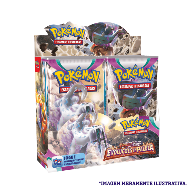 Box Display Pokémon Caixa Com 36 Boosters (216 Cartas) Evoluções Em Paldea Escarlate E Violeta 2 Copag