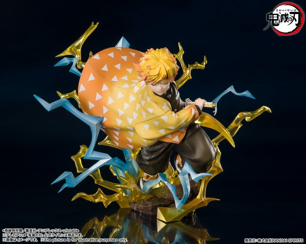 Boneco Do Zenitsu Agatsuma Com Caixa Kimetsu No Yaiba Demon Slayer