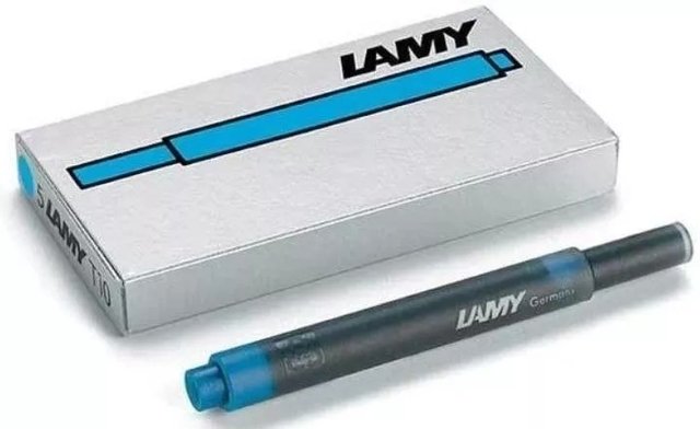 Cartucho Para Tinteiro Lamy Pacote Com 5 Azul Turquesa T10