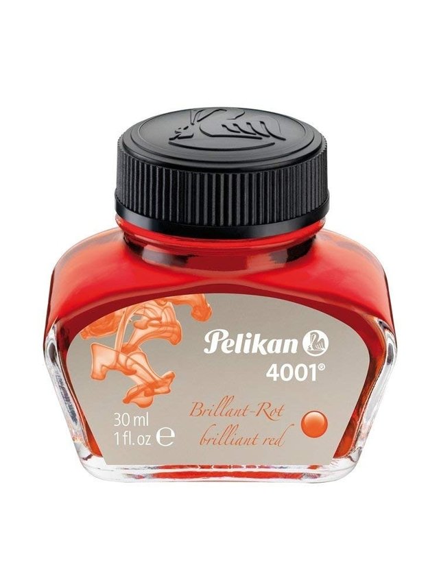 Tinta Pelikan 4001 Engarrafada - Vermelha 30 Ml - 301036
