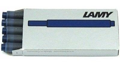 Cartucho Para Tinteiro Lamy Pacote Com 5 Azul Negro T10