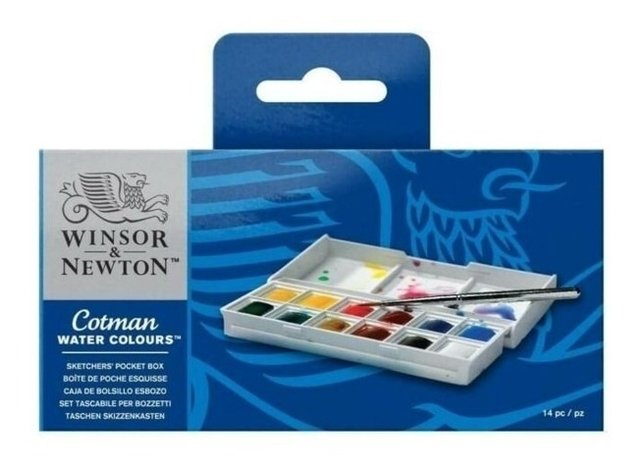 Estojo Aquarela Winsor & Newton Cotman Pocket 14 Pçs 0390640