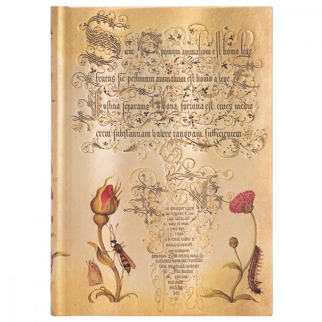 Caderno Paperblanks Flemish Rose Midi 18x13 Cm Capa Dura 81227