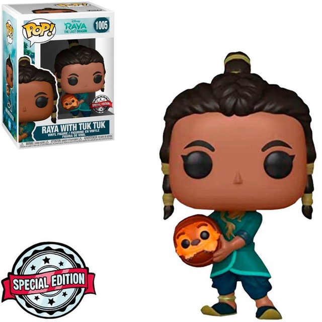 Boneco Funko Pop Disney Raya And The Last Dragon Raya With Tuk Tuk 1005 Special Ed