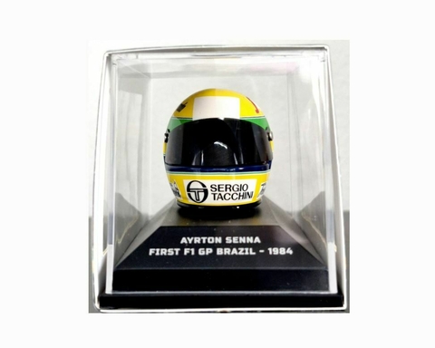 Miniatura Capacete Ayrton Senna 1:8 Gp Brasil 1984 Minichamps 419