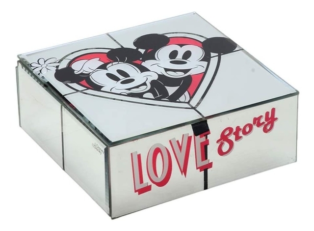 Porta Joias Mickey E Minnie Love Story Disney 8286