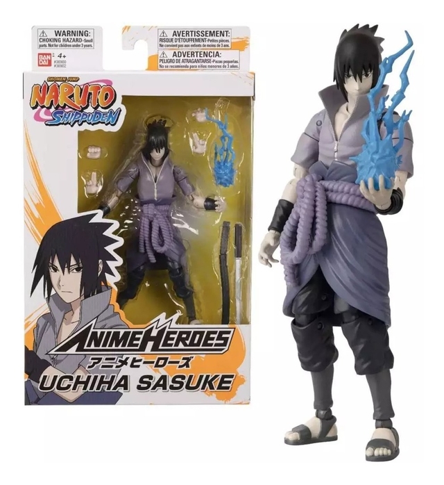Boneco Naruto Shippuden Anime Heroes Uchiha Sasuke Bandai