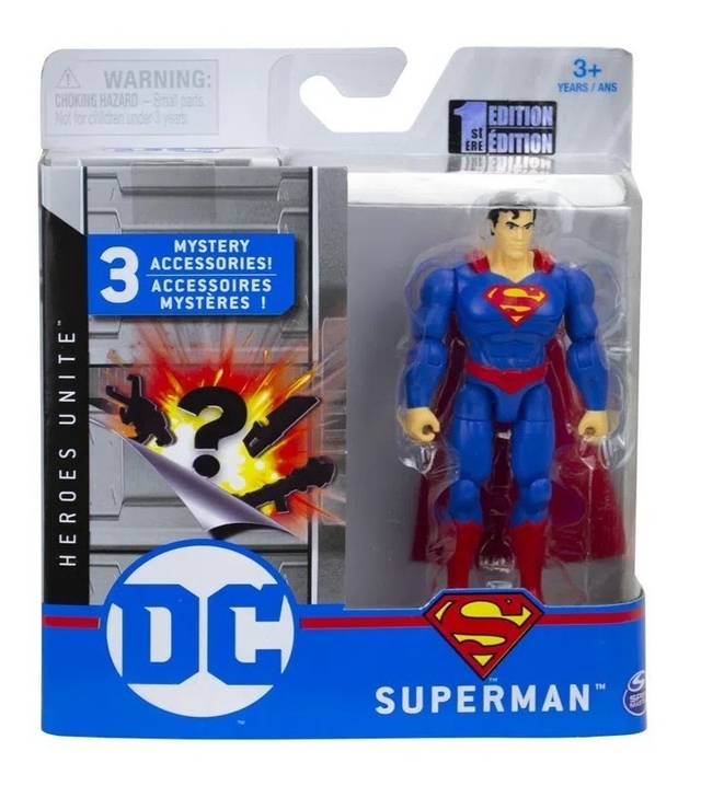 Boneco Dc Superman 10 Cm Acessórios Misteriosos 2189 Sunny