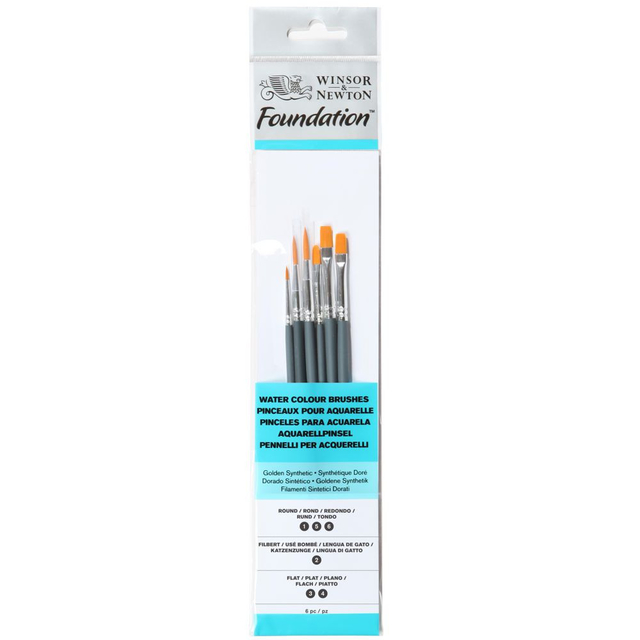 Pincéis Winsor & Newton Foundation 06 Unidades 5295016