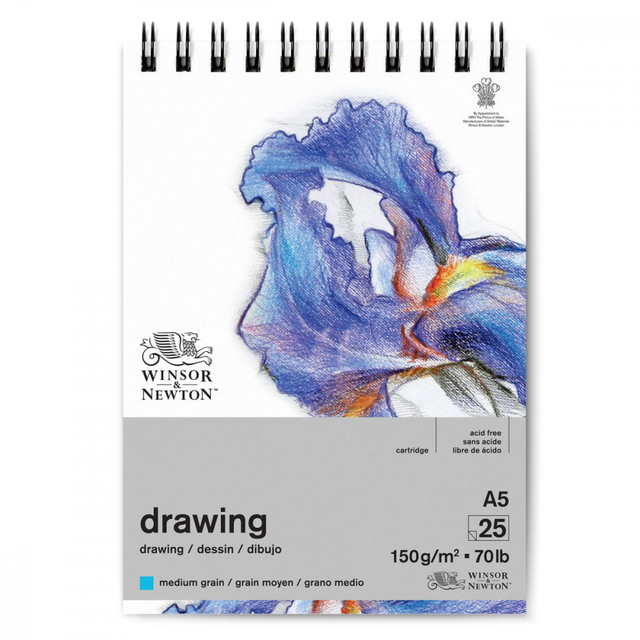 Bloco Papel Winsor & Newton Drawing 150g 25FL A5 6691005