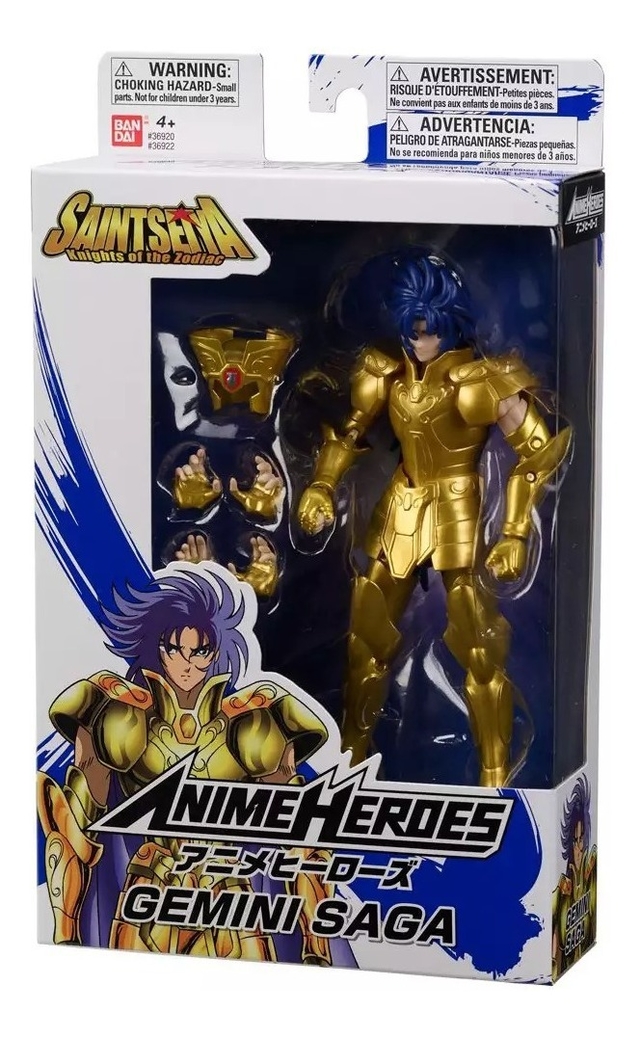 Boneco Cavaleiros Do Zodíaco Anime Heroes Gemini Saga Bandai