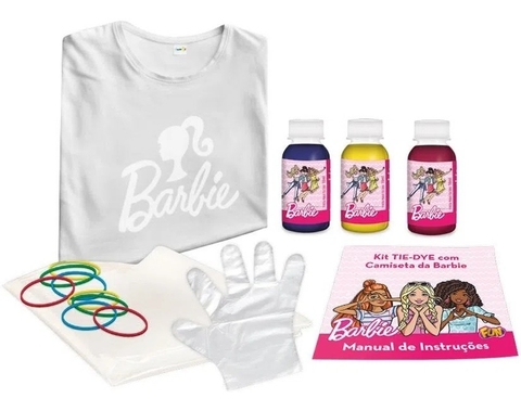 Kit Tie Dye Da Barbie Com Camiseta Tamanho Gg Fun 87065