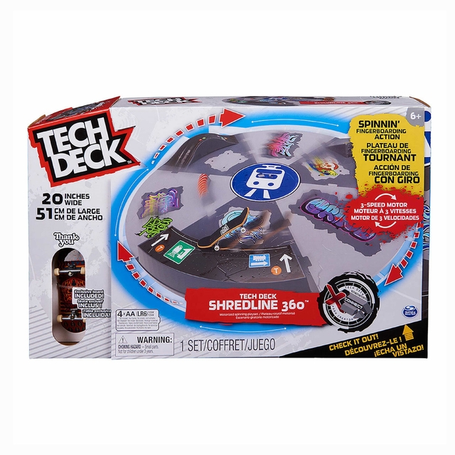 Tech Deck Shredline 360 Playset Giratório Motorizado 2899 Sunny Spin Master