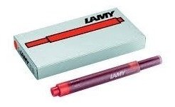 Cartucho Para Tinteiro Lamy Pacote Com 5 Vermelho T10