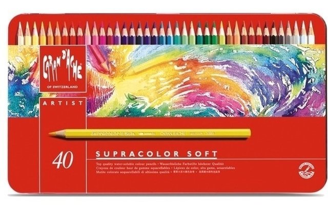 Lápis Aquarela Caran Dache Supracolor 40 Cores 3888340