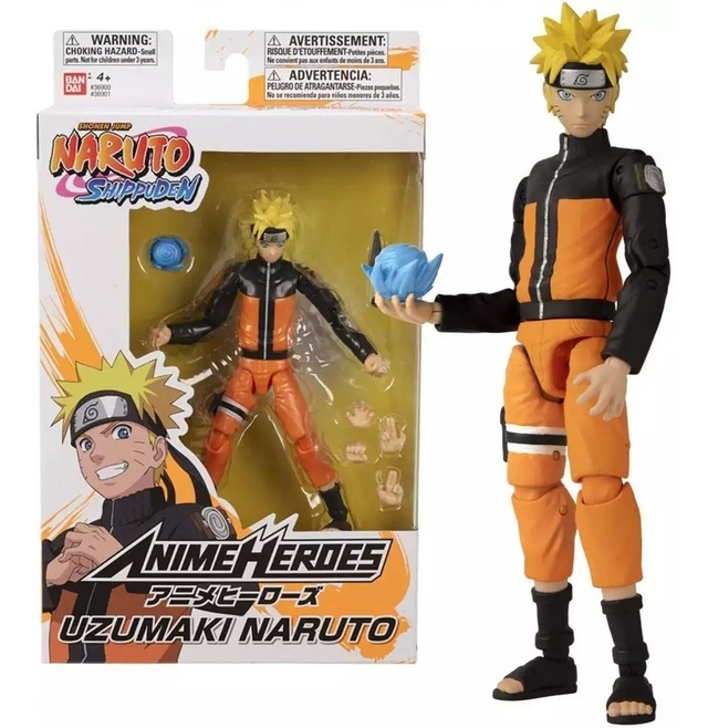 Boneco Naruto Shippuden Anime Heroes Uzumaki Naruto Bandai