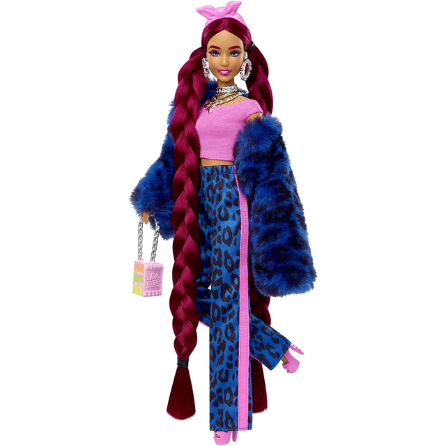 Boneca Barbie Extra Jaqueta De Oncinha Azul Nº 17 Mattel Hhn09