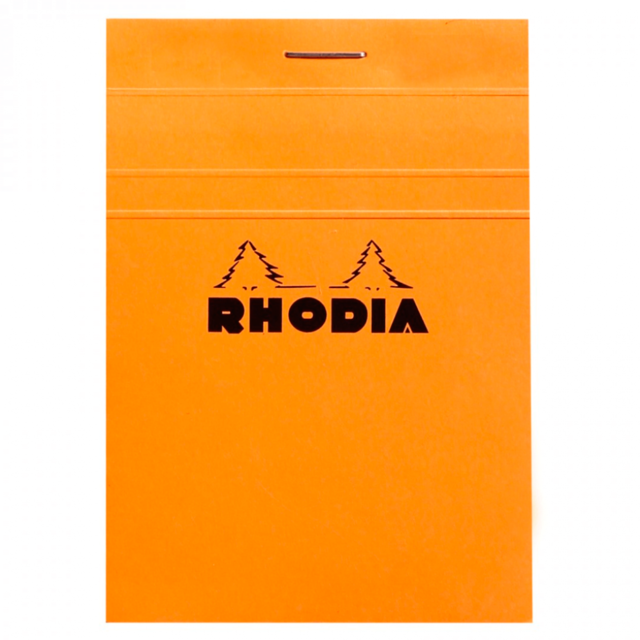 Bloco Notas Rhodia Laranja Quadriculado N°14 11X17cm 14200