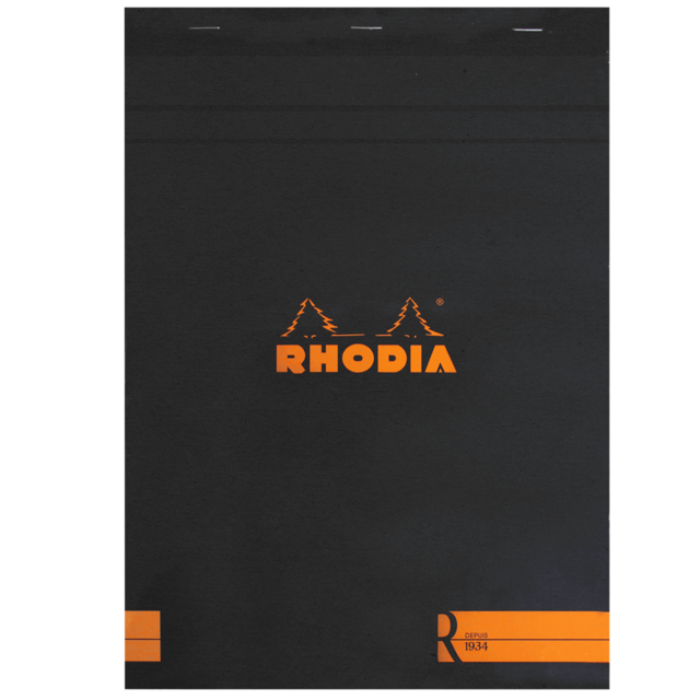 Bloco Notas Rhodia Preto Sem Pauta N18 A4 182008c