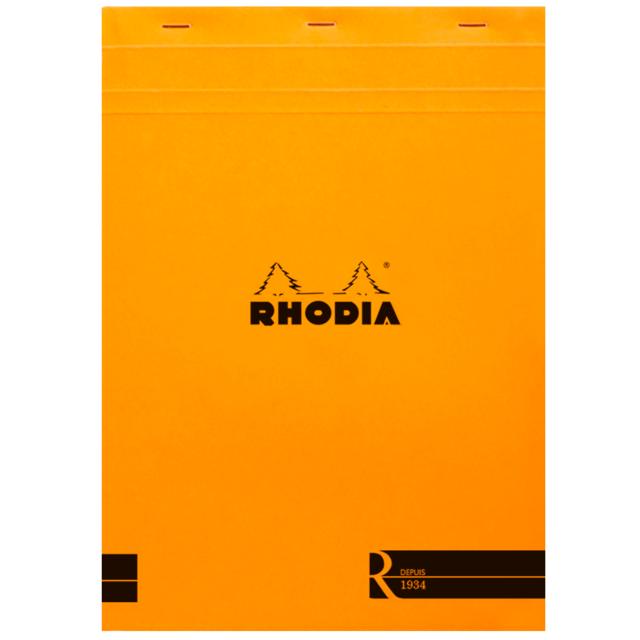 Bloco Notas Rhodia Laranja Sem Pauta N18 A4 182007c