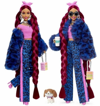 Boneca Barbie Extra Loira Mechas Azul Nº 16 Mattel Hhn08