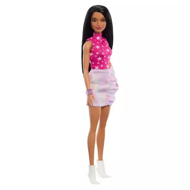 Boneca Barbie Fashionista Blusa De Estrelas 215 Mattel Fbr37