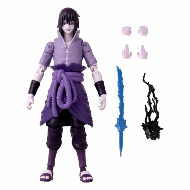 Boneco Naruto Shippuden Anime Heroes Sasuke Uchiha Rinnegan Mangekyo Sharingan Bandai