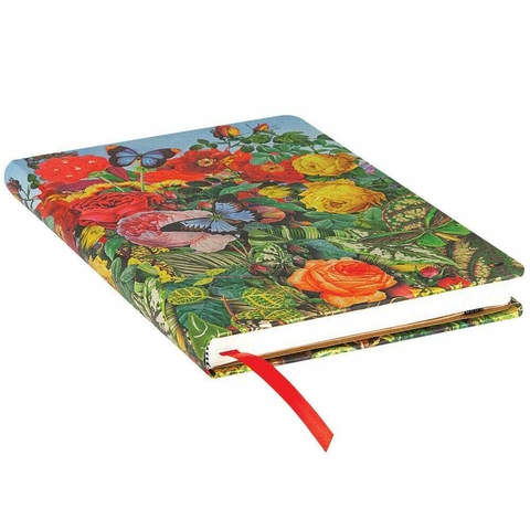 Caderno Paperblanks Butterfly Garden Capa Dura Midi 18x13cm Pautado 5449-8