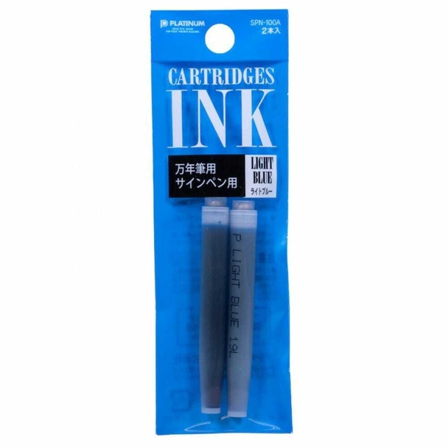 Cartucho Para Caneta Tinteiro Platinum C/2 Light Blue