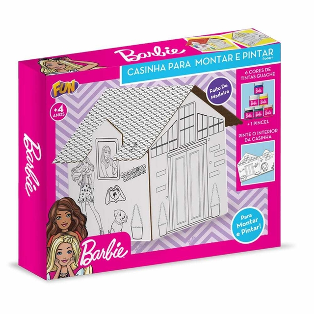 Barbie Casinha Para Montar E Pintar F00871 Fun