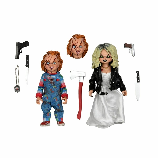 Chucky and Tiffany 2 Pack - Bride of Chucky - 8 Clothed Action Figure - Neca