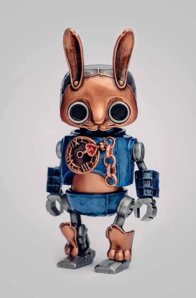 Tinco - Coelho Branco Alice in Wonderland (Limited Edition) - Toy Art em Metal Feito no Brasil