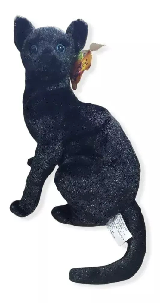 Pelúcia Gato Preto Sentado 35 Cm Fizzy Fc2743