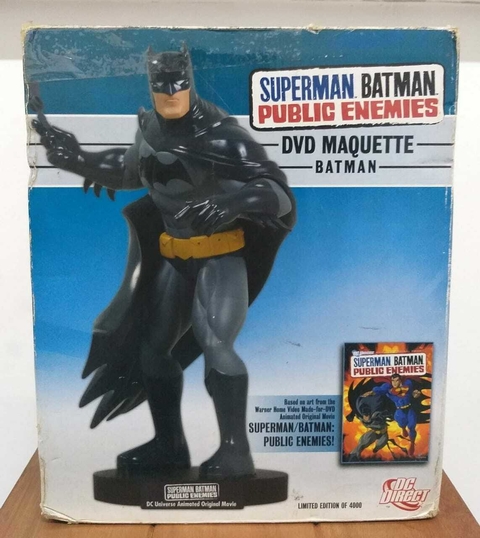 Batman DVD Maquette Public Enemes DC Direct Ja Exposto Ler Descrição