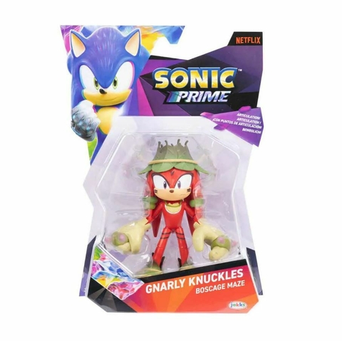 Boneco Gnarly Knuckles Boscage Maze Sonic Prime 13cm Sunny 4225