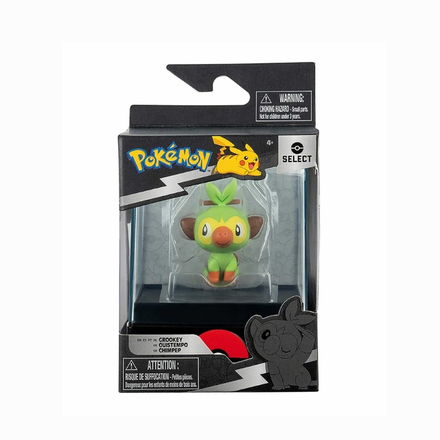 Pokemon Figuras de Batalha 4cm com Case Grookey 3282