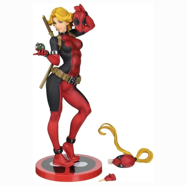 Marvel Bishoujo Statue Lady Deadpool Kotobukiya Embalagem Aberta