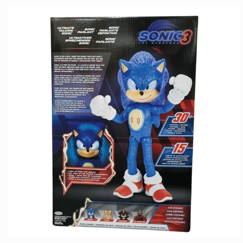 Figura Sonic Interativa Com Luz e Som Sonic 3 O Filme Sunny 4416