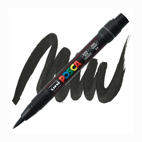 Caneta Posca Brush Uni Pcf-350 Preto #24 9802