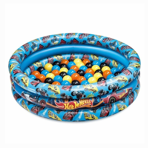 Piscina De Bolinhas Inflável Hot Wheels Com 25 Bolinhas Fun F00004