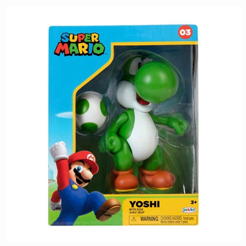 Super Mario Boneco Yoshi Com Ovo #03 10cm 4260 Sunny