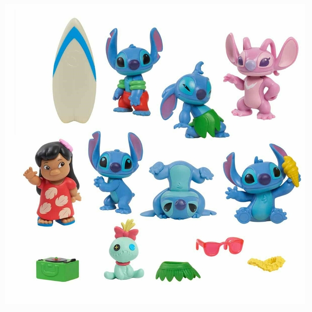 Disney Stitch Set Deluxe 8 Bonecos Colecionáveis 3992 Sunny