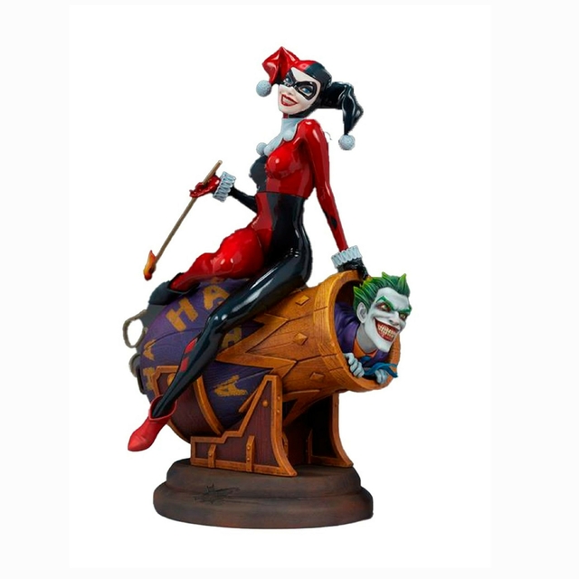 Estátua Arlequina e Coringa - DC Comics - Diorama - Sideshow