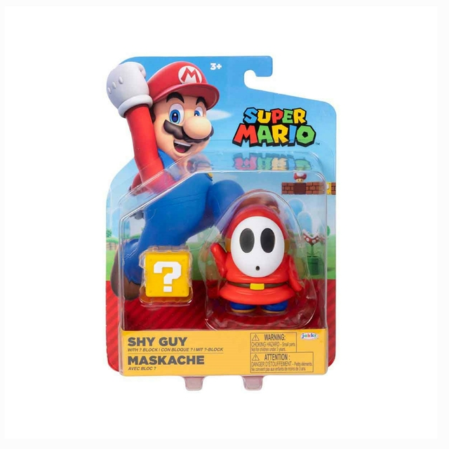 Super Mario Boneco Shy Guy Com Bloco 11 Cm 4200 Sunny