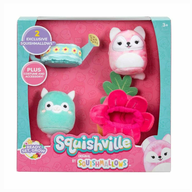 Squishmallows Squishville Ready, Set, Grow 2 Pelúcias 3435 Sunny